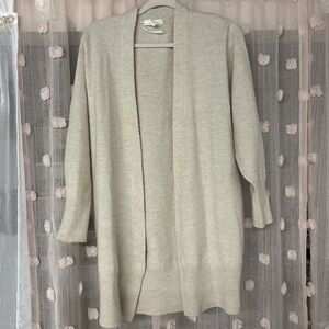 H&M Cream Open-Front Cardigan